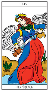 Signification de la carte de tarot La Tempérance