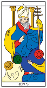 Meaning of the card The Hierophant or Pope